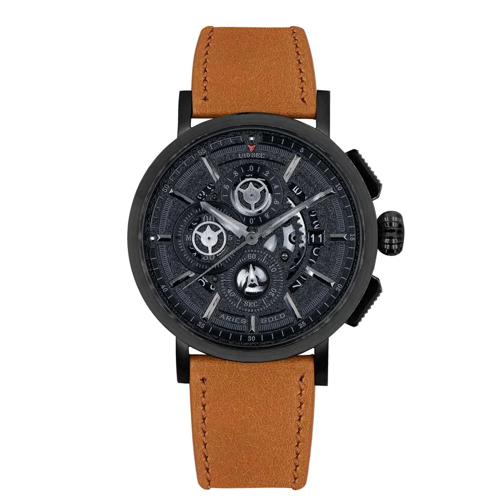 Aries Gold Aries Gold G 7018 BK-BK 44 mm kol saati