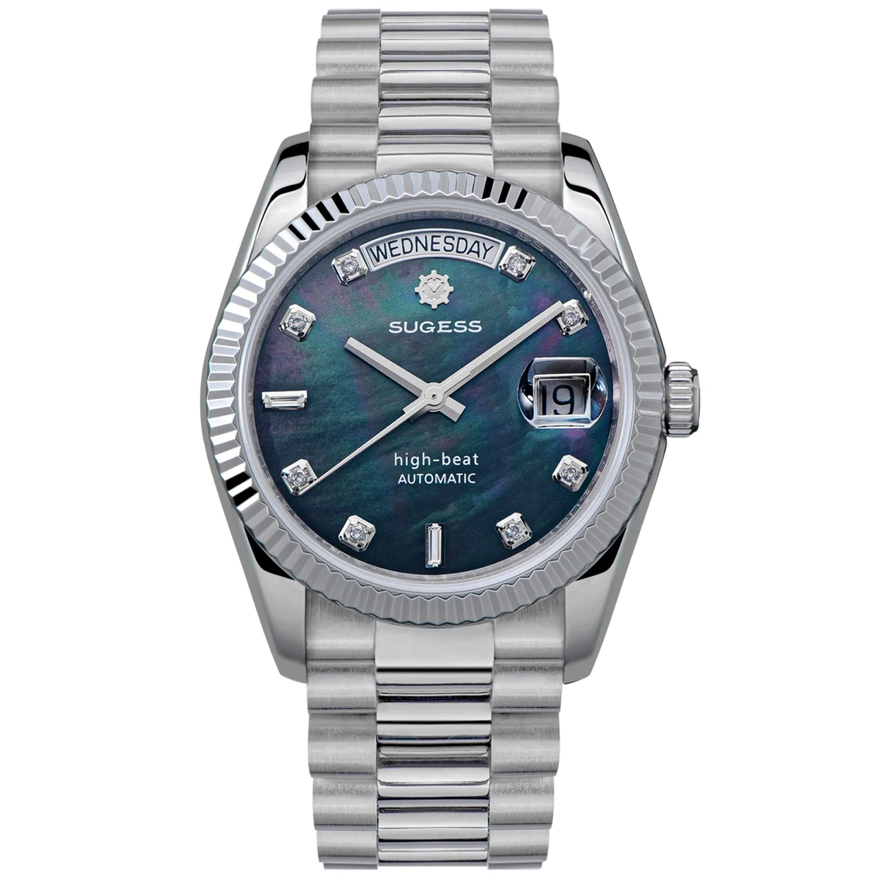 Sugess Sugess 449 银黑贝母 36 mm kol saati