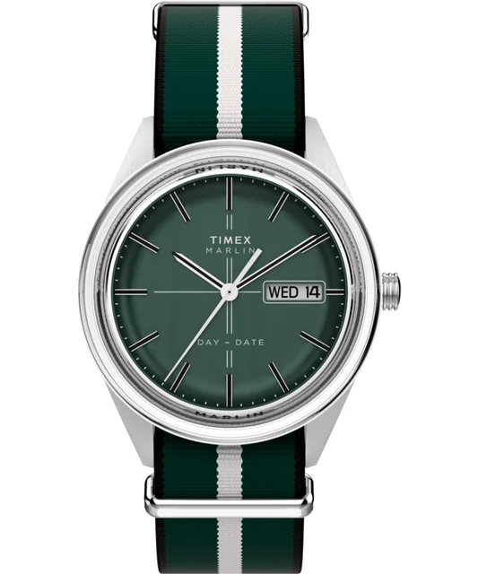 Timex Marlin® Jet Quartz 38mm Fabric Strap Watch TW2Y37500 kol saati