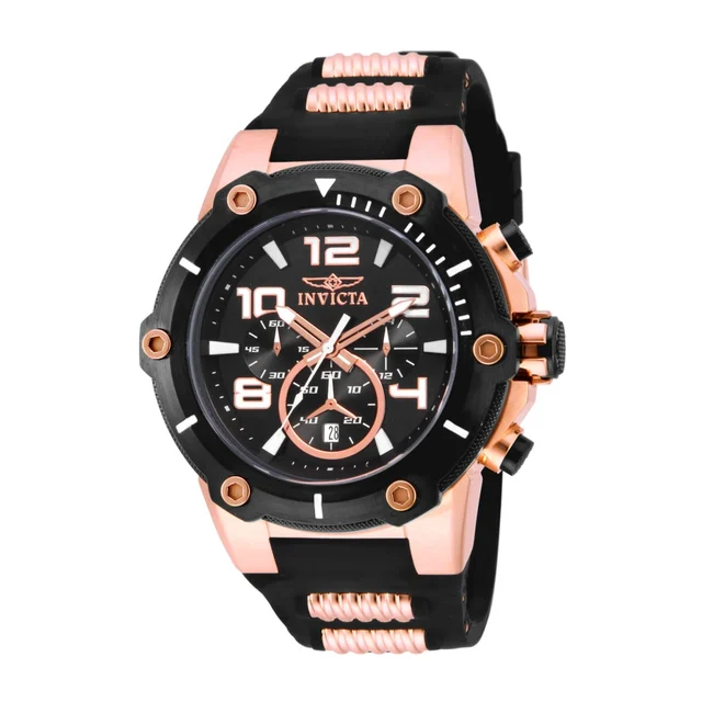 Invicta Speedway Watch - 51.5mm, Rose Gold, Black (ZG-17201) kol saati