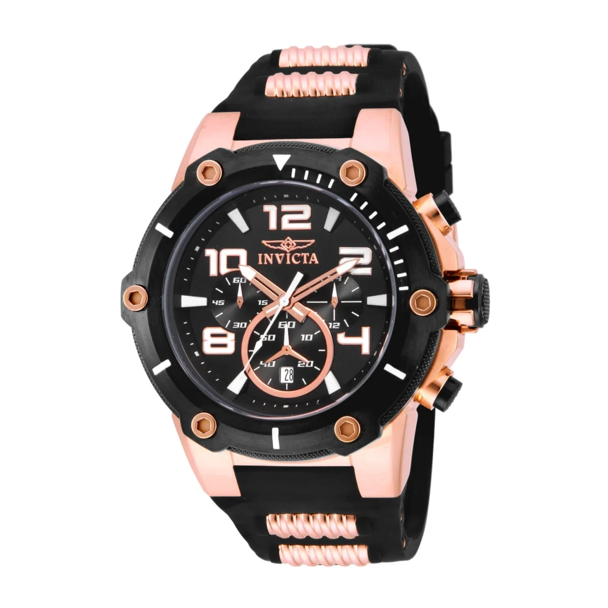 Invicta Speedway Watch - 51.5mm, Rose Gold, Black (ZG-17201) 51.5 mm kol saati