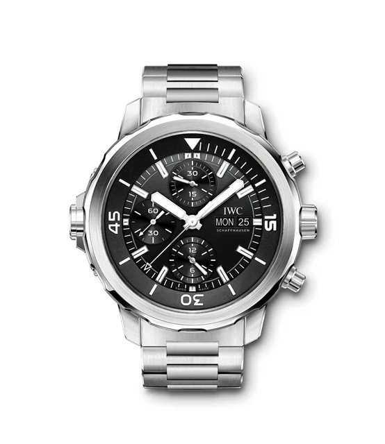 IWC Aquatimer Chronograph Ref IW376804 Black Dial kol saati