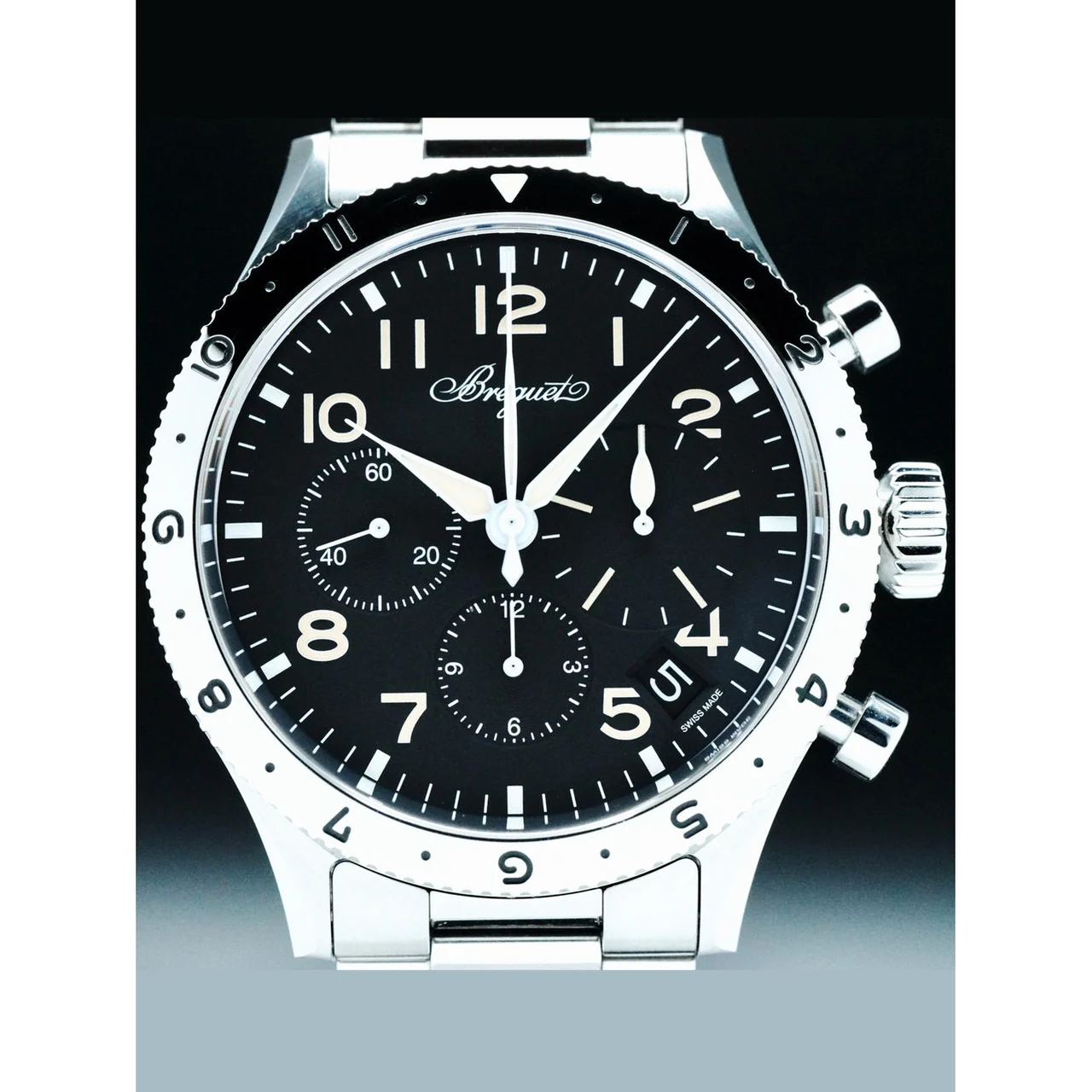 Breguet Type 20 Chronographe on Stainless Steel Bracelet 210000074947 42 mm kol saati