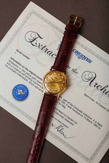 Longines Conquest 18K yellow ref.9021 kol saati