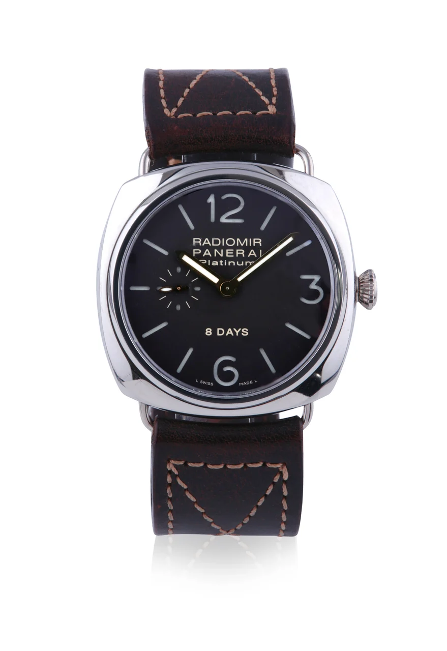 Panerai Radiomir, 8 Days, Limited Edition Pam 198, Platinum 45 mm kol saati