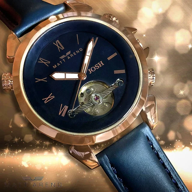 Matt Arend Skeleton Andaluz Navy Blue MA 841 SKELETON ANDALUZ NAVY BLUE kol saati