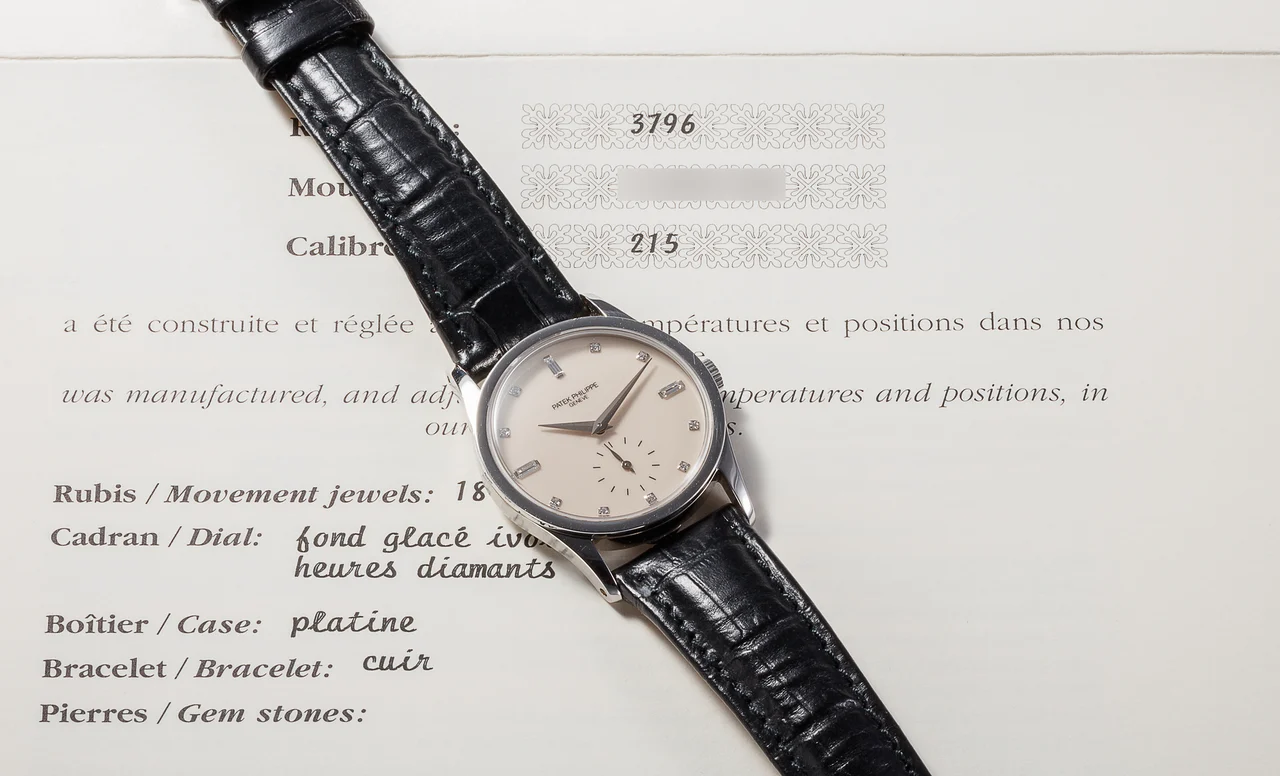Patek Philippe Reference 3796P, Calatrava, Platinum kol saati