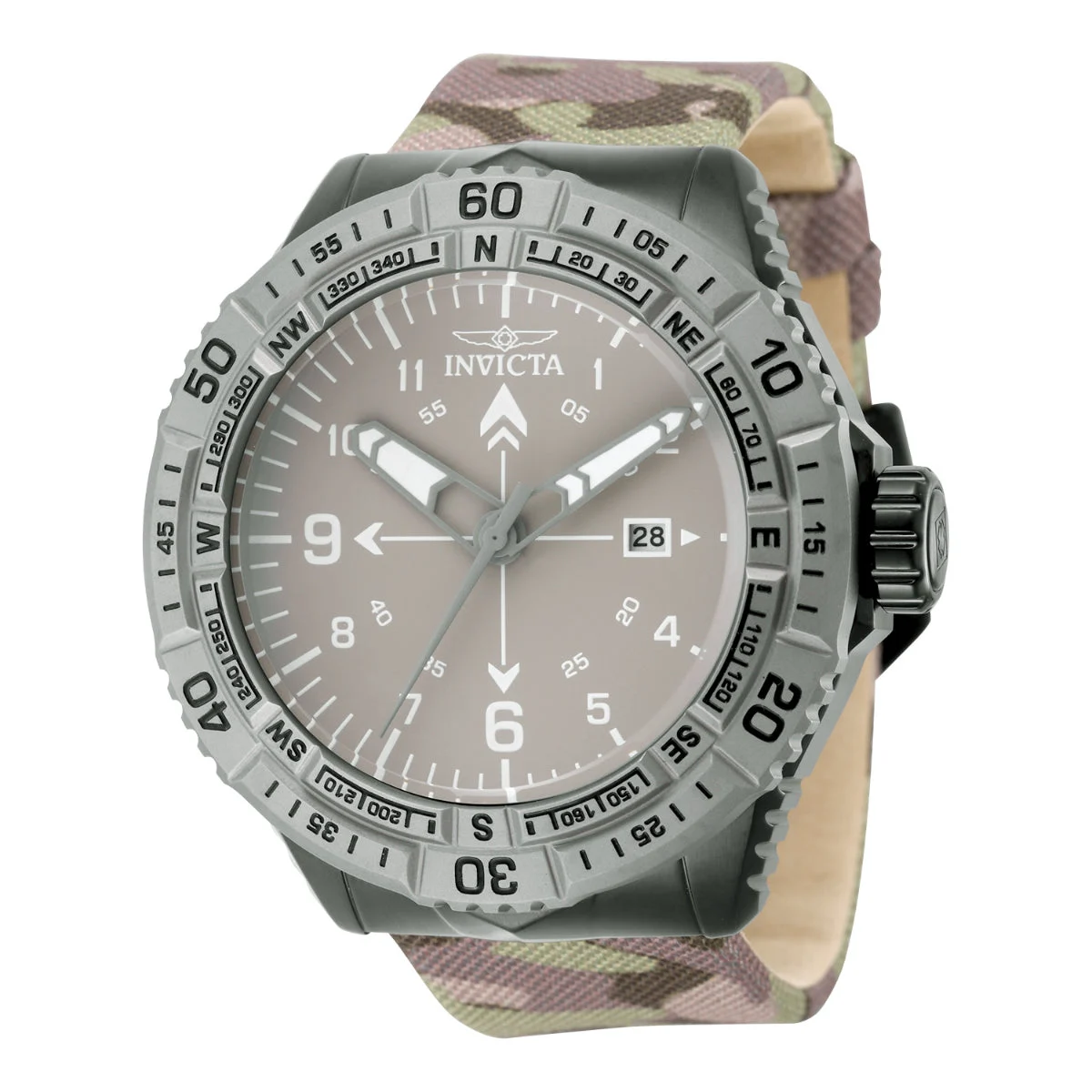 Invicta Coalition Forces Watch - 49mm. Camouflage. Green. Tan (49512) 49 mm kol saati