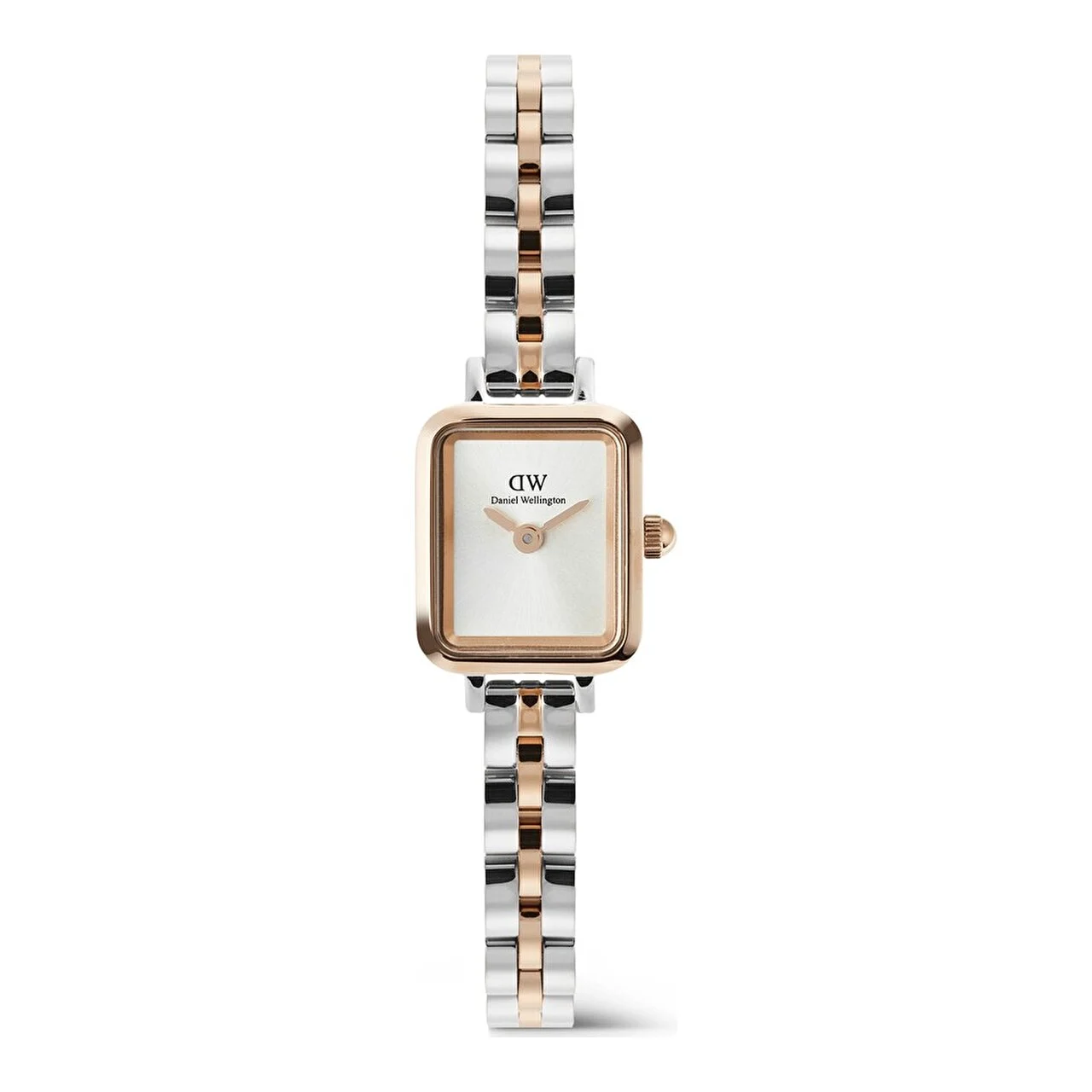 DANIEL WELLINGTON Quadro Mini 3-Link Two Tone Rose G DW00600926 15.4 mm kol saati