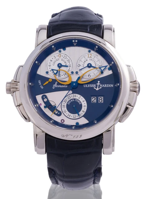 Ulysse Nardin ULYSSE NARDIN REF. 670-88, SONATA CATHEDRAL DUAL TIME ALARM, 18K WHITE GOLD 