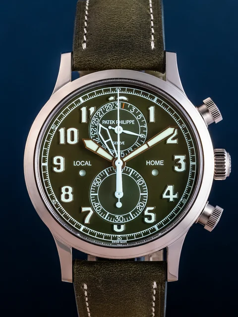 Patek Philippe Travel Time Chronograph 5924G-010 "Olive" NEW kol saati