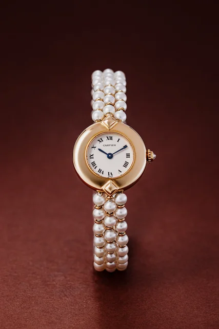 Cartier Colisee 18k pearl bracelet Ref. 1989 B+P kol saati
