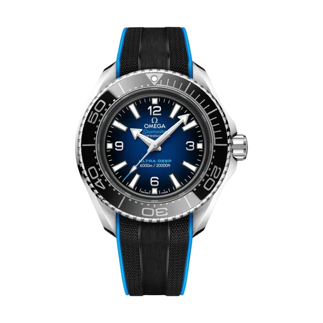 OMEGA Seamaster Planet Ocean Ultra Deep 6000M 45.5mm- Blue on Rubber Strap O21532462103001
