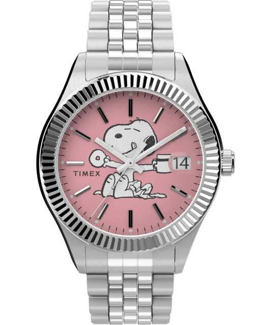 Timex Peanuts® x Legacy 34mm Stainless Steel Bracelet Watch TW2V47400 kol saati