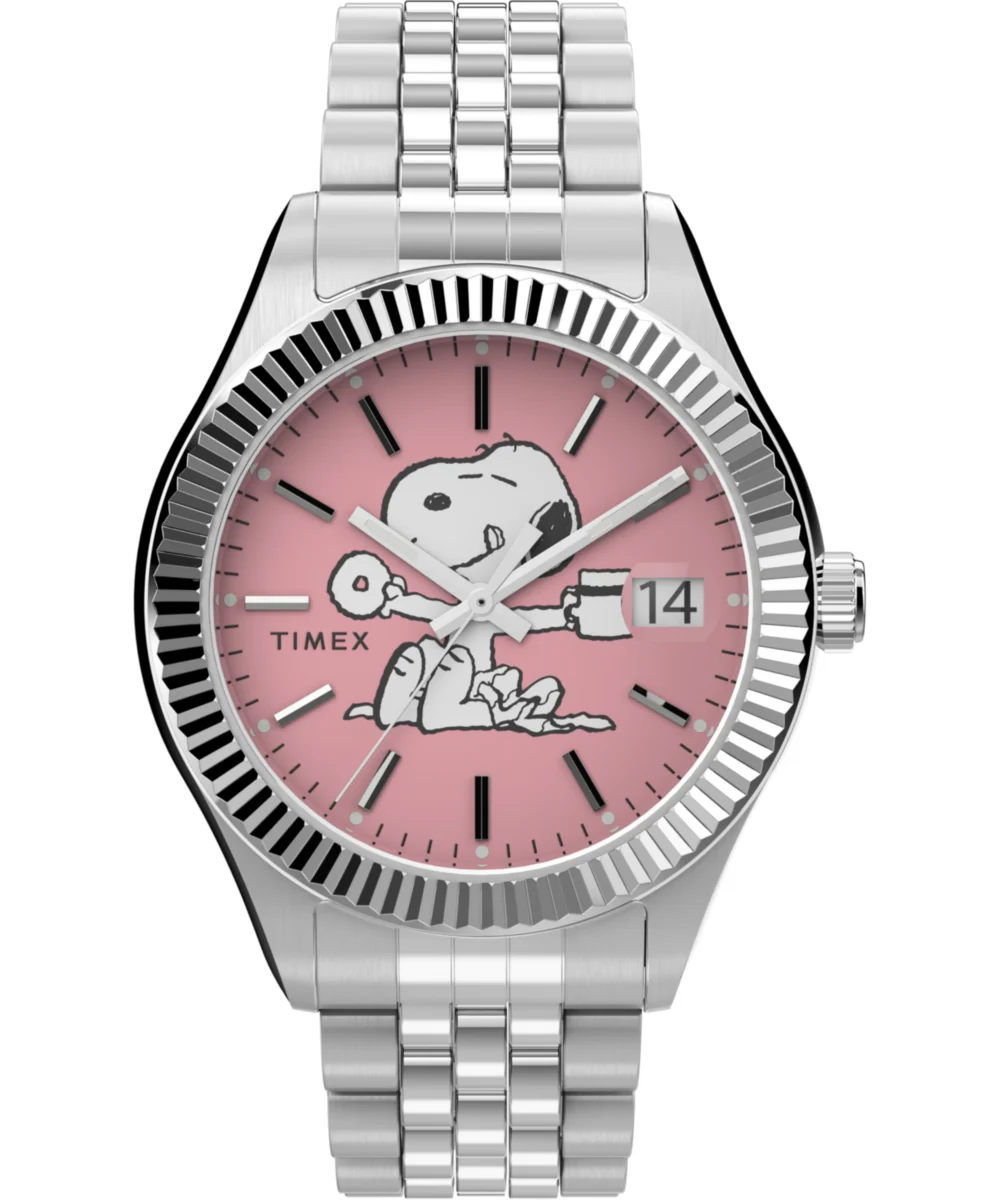 Timex Peanuts® x Legacy 34mm Stainless Steel Bracelet Watch TW2V47400 34 mm kol saati