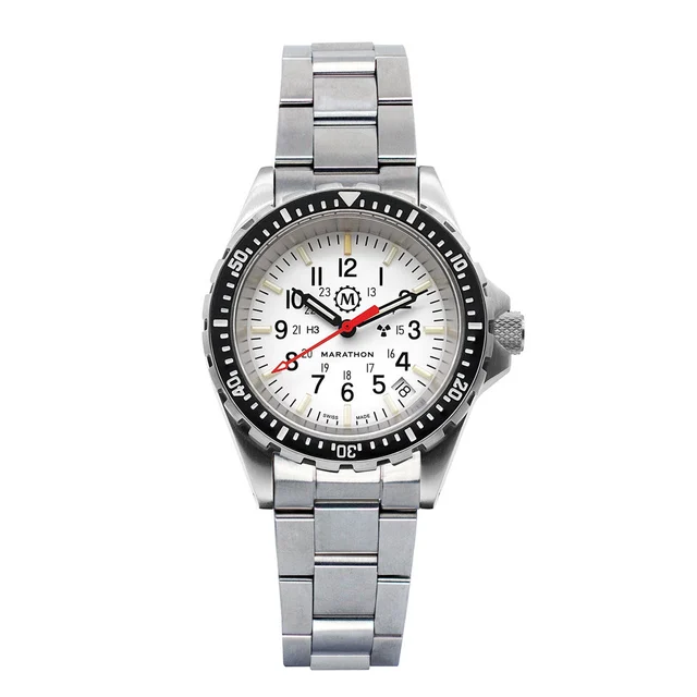 Marathon (Medium) Swiss Made, Arctic TSAR Quartz Military Divers Watch with Sapphire Cryst