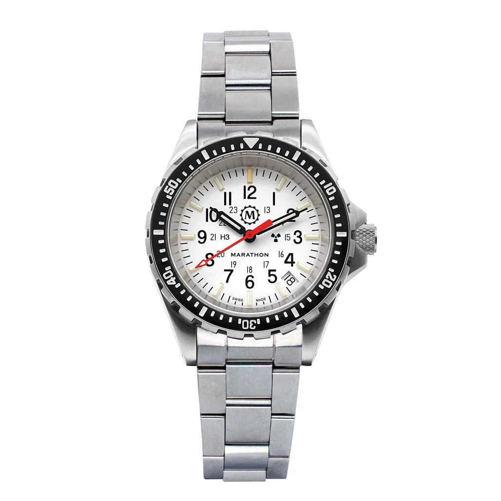 Marathon (Medium) Swiss Made, Arctic TSAR Quartz Military Divers Watch with Sapphire Crystal #WW194027Brace-NM-WD kol saati