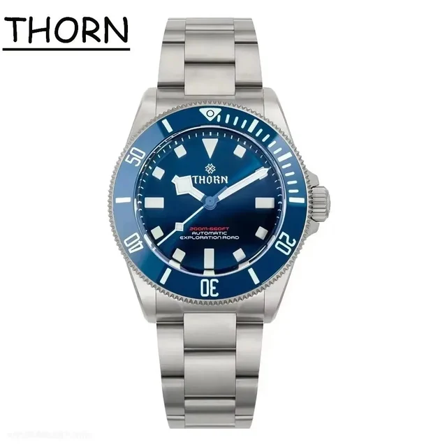 Tandorio THORN SHY036 Titanium Sub Diver 39MM Vintage PT5000 Automati Sapphire C3 Super Lu