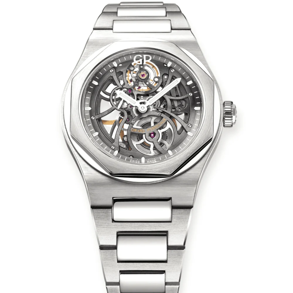 Girard-Perregaux Girard Perregaux Laureato Skeleton Stainless Steel Pre-Owned Girard Perregaux Laureato Skeleton Stainless Steel 42 mm kol saati
