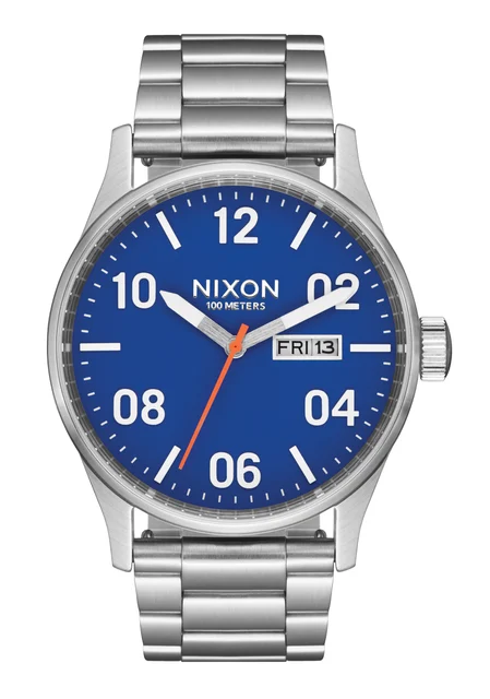 Nixon US Sentry Stainless Steel - Silver / Cobalt A356-5211-00 kol saati