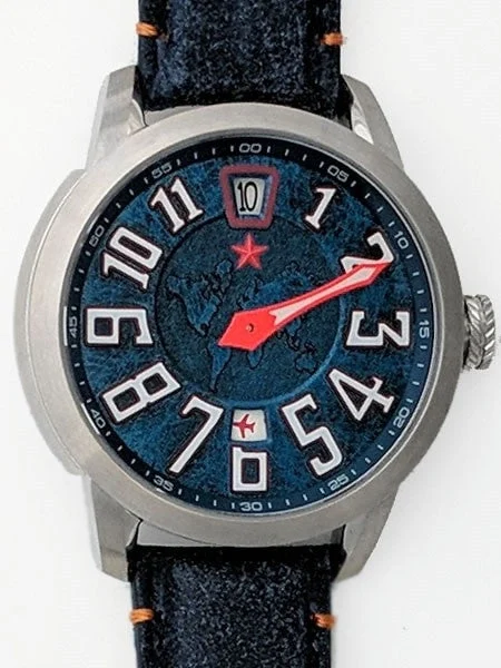 Red Star Jump Hour Automatic Watch AR Sapphire Crystal #8176G-B kol saati