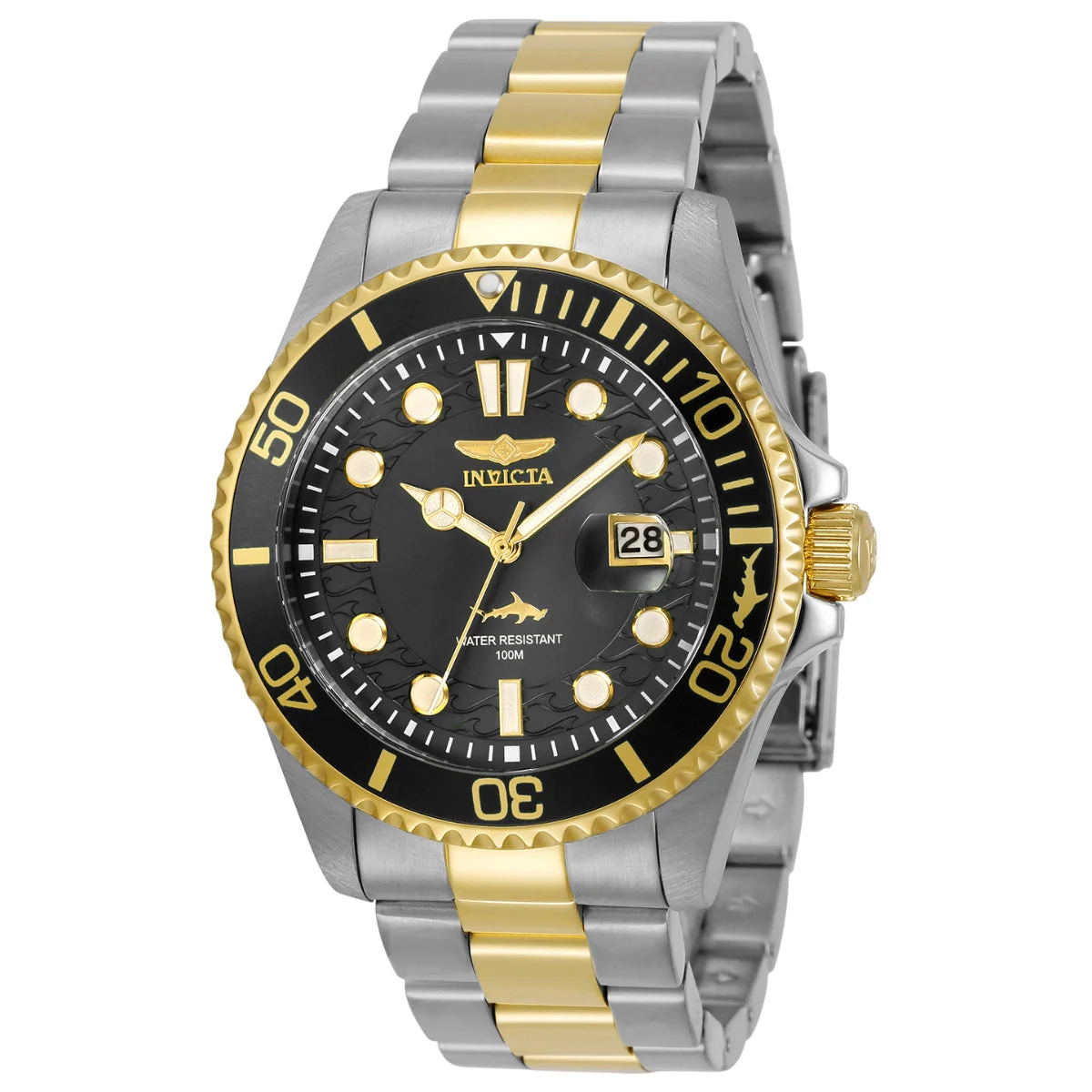 Invicta Pro Diver Currentwave Watch - 43mm. Steel, Gold (30023) 43 mm kol saati