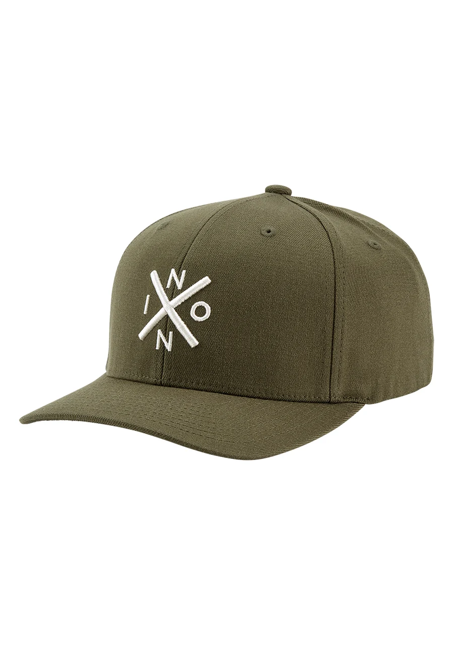 Nixon US Exchange Flexfit Hat - Olive / Taupe C2875-2402-22 kol saati