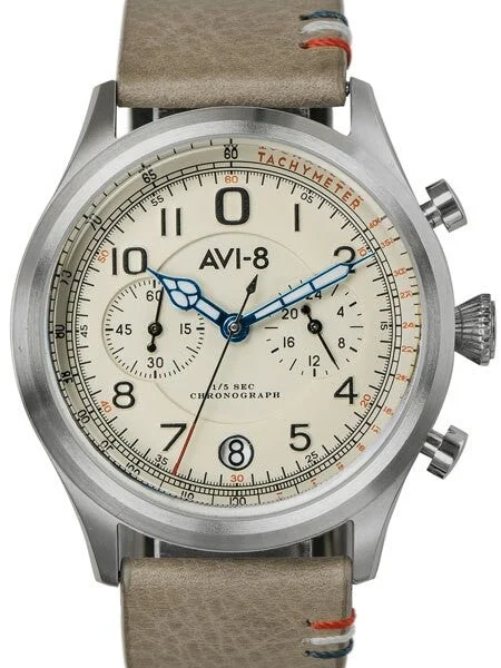 AVI-8 Flyboy Lafayfette Aviator Chronograph Watch #AV-4054-01 43 mm kol saati