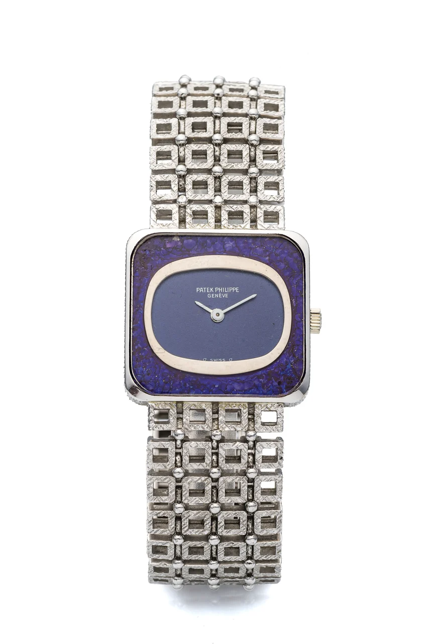Patek Philippe PATEK PHILIPPE, REF. 4183, WHITE GOLD A fine and unusual, manual wind, 18k white gold wristwatch. kol saati