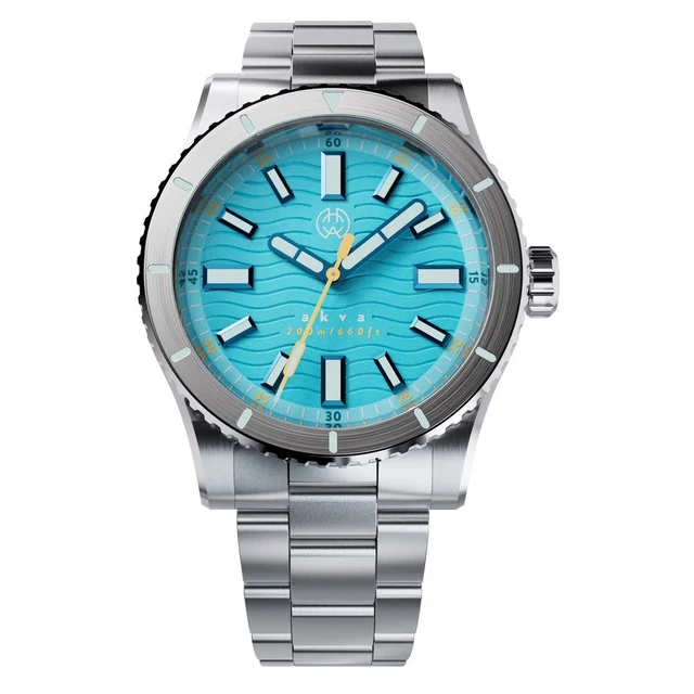 Henry Archer Akva Automatic Dive Watch with Azura Blue Dial #HAC-AKV-MZU-3LI kol saati