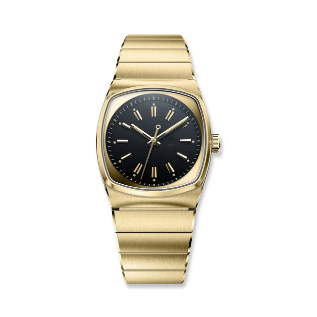 Brew Watches Metric Lite - Gold and Black Automatic Watch MTRC-LTE-GLD-BLK kol saati