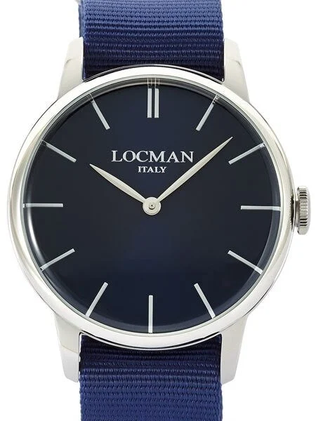 Locman Collection Sporty Quartz Dress Watch with 41mm Case #0251V02-00BLNKNB 41 mm kol saati