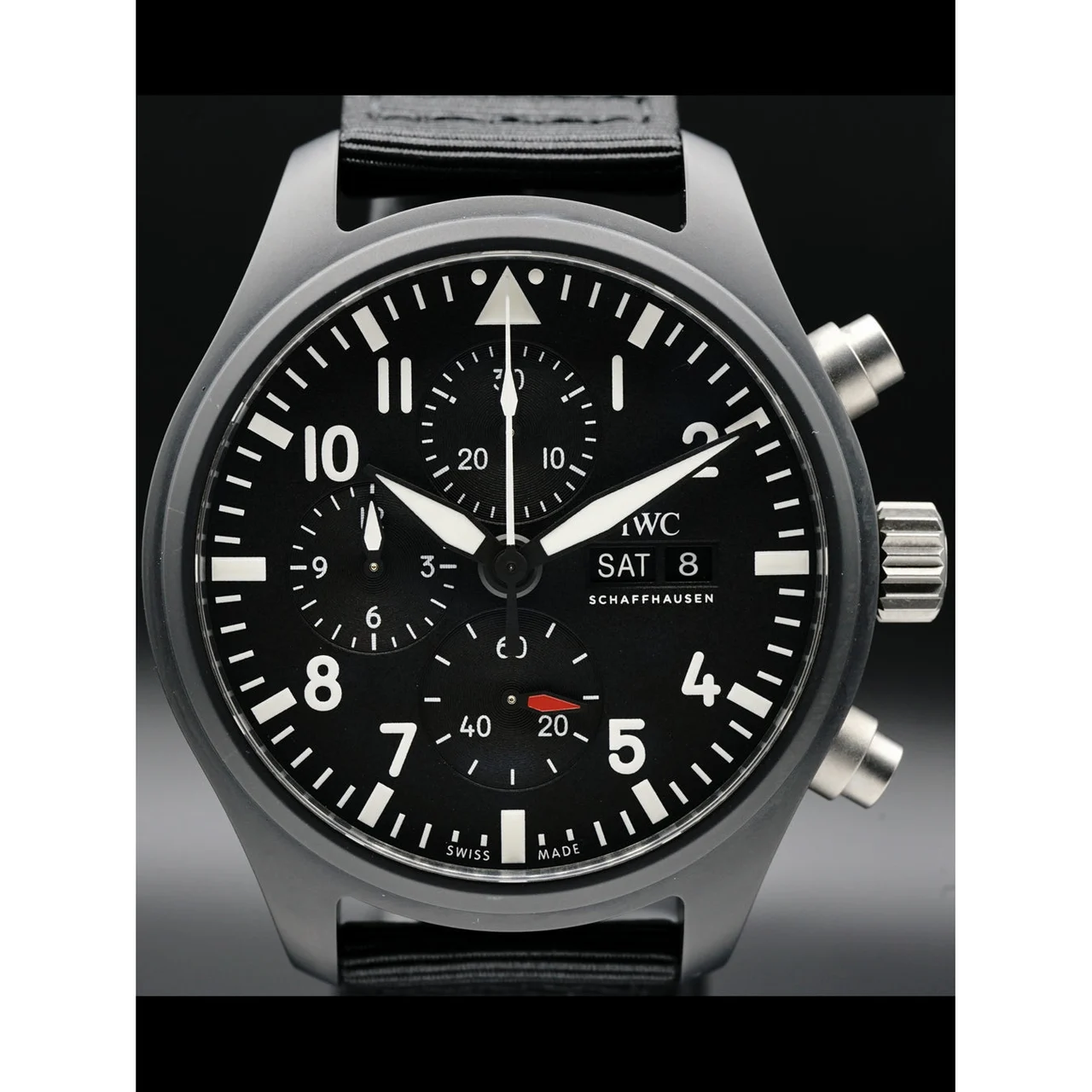 IWC Pilot Top Gun Chrono IW389101 210000029050 44.5 mm kol saati