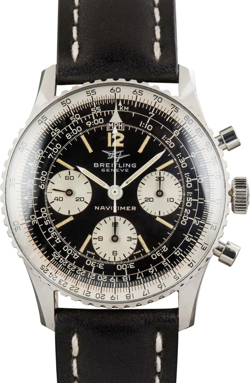 Breitling BREITLING REF. 806 NAVITIMER AOPA Fine, 18k gold wristwatch with round button chronograph. 40 mm kol saati
