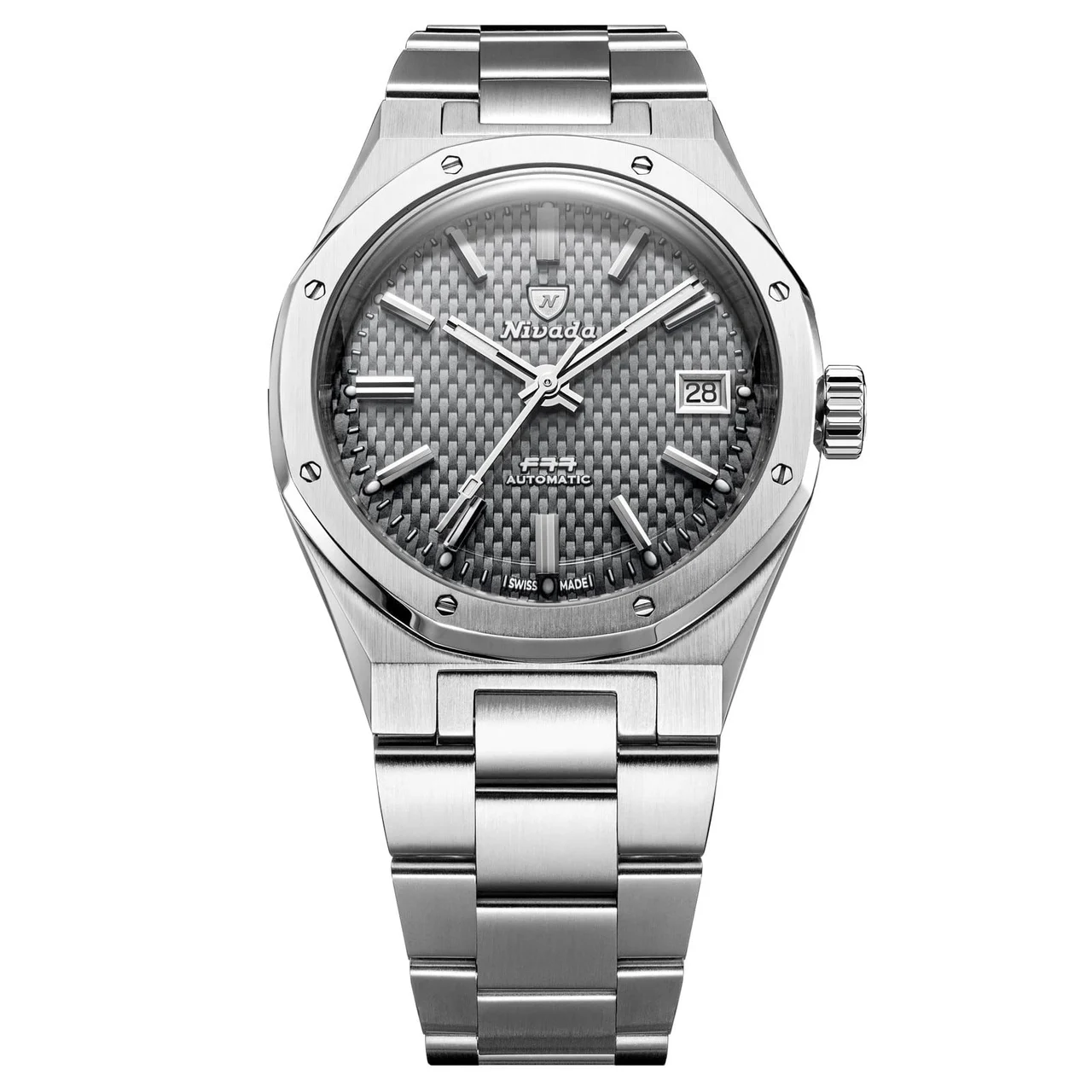 Nivada Grenchen Grey Mk2 38Mm Date 69012A77 38 mm kol saati
