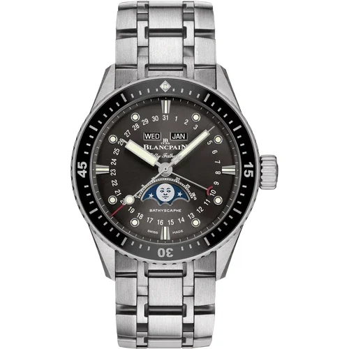 Blancpain Bathyscaphe Quantième Complet Phases de Lune 5054 1110 70B 43 mm kol saati