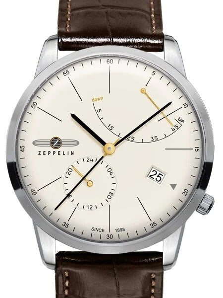 Graf Zeppelin Flatline Automatic Watch with Power Reserve #7366-5 kol saati