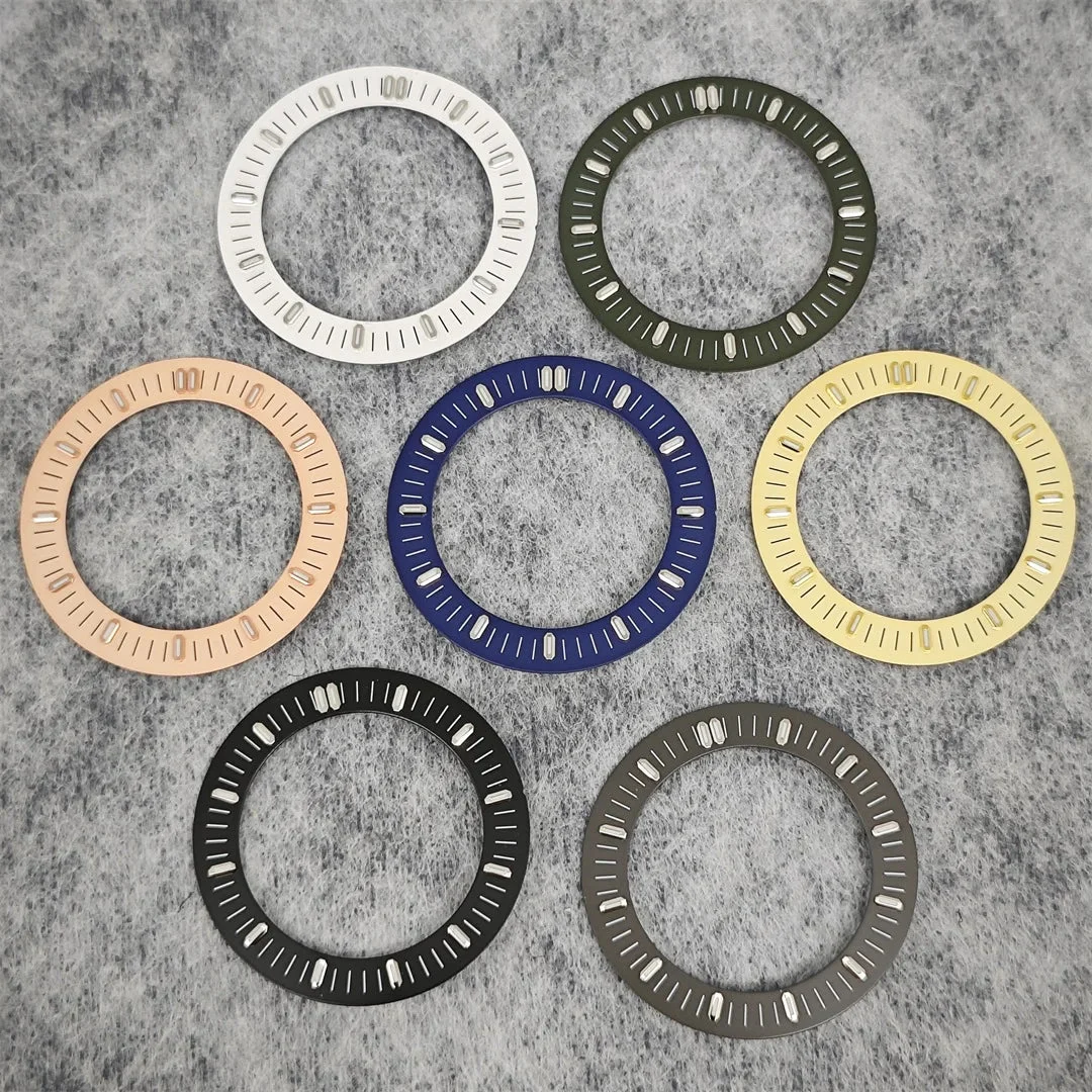Tandorio Watch Dial Hollowed Out Surface Green Luminous Watch Faces Accessories Repair Parts NH70/NH35 / NH36 Movement 14:350686#dark grey 31 mm kol saati