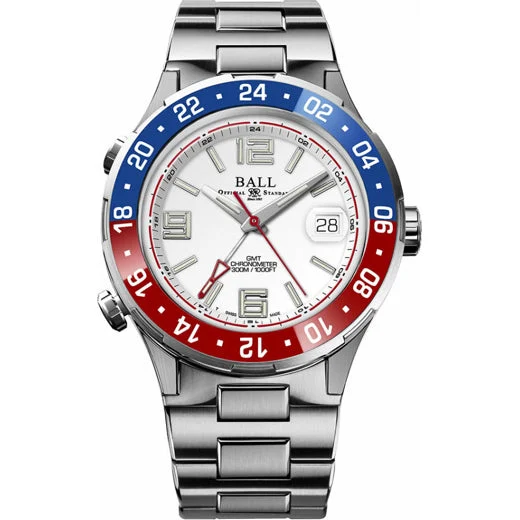 Ball Roadmaster Pilot GMT 40mm DG3038A-S2C-WH kol saati