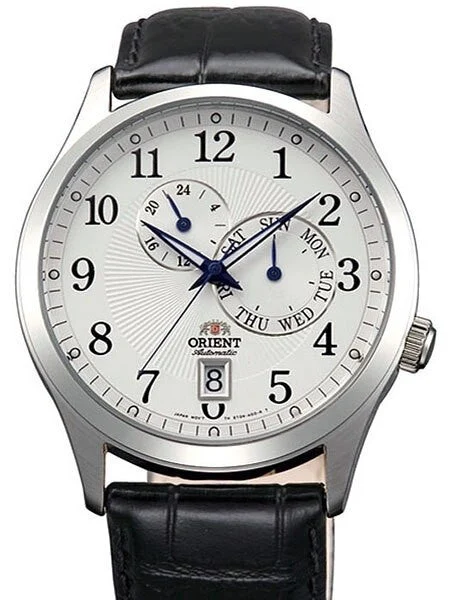 Orient Cosmos Automatic Watch with 24-hr Sub-dial and Day-Date #ET0K003W 40 mm kol saati