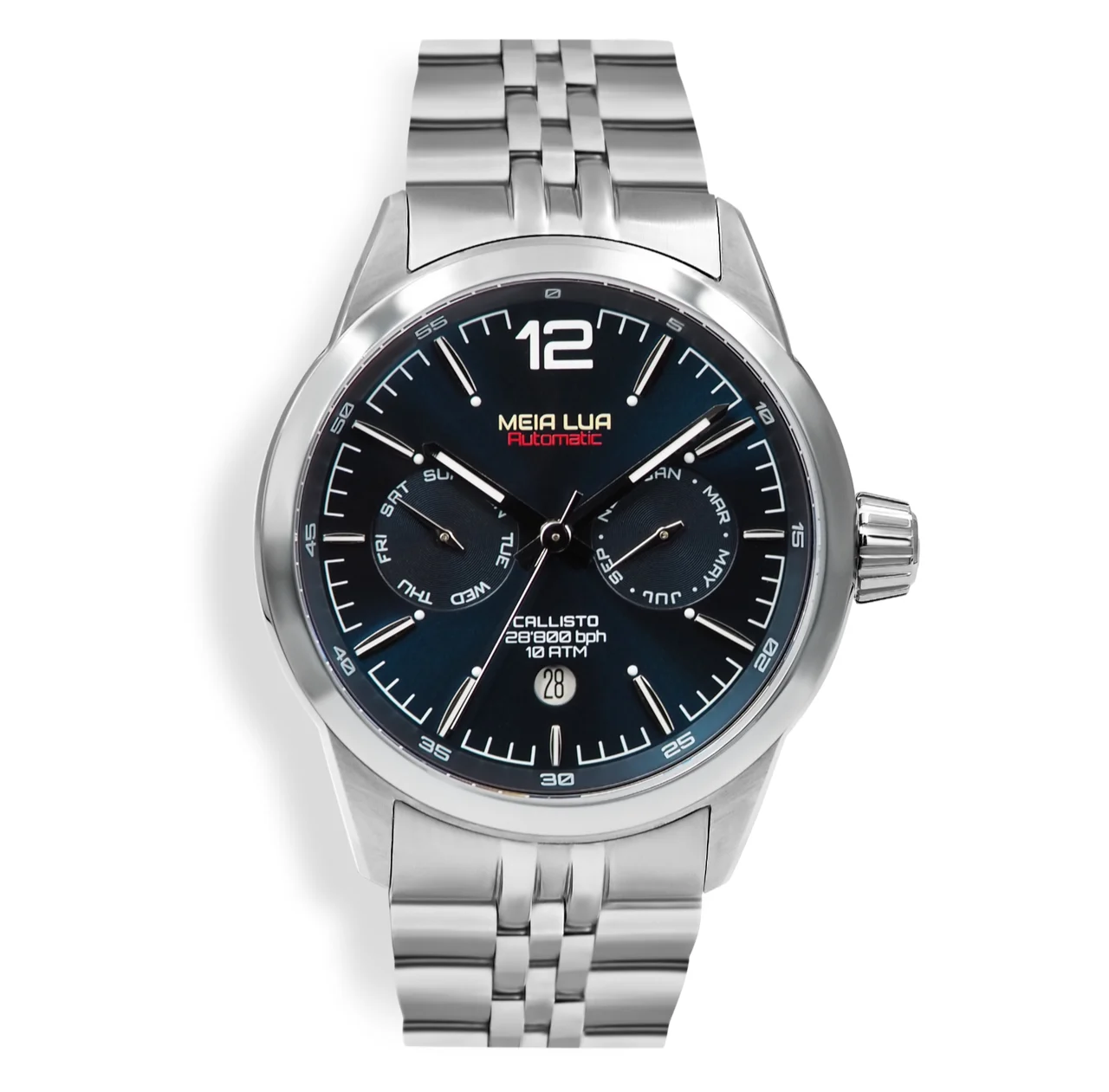 MEIA LUA Watches Cal-slv-blu 42 mm kol saati