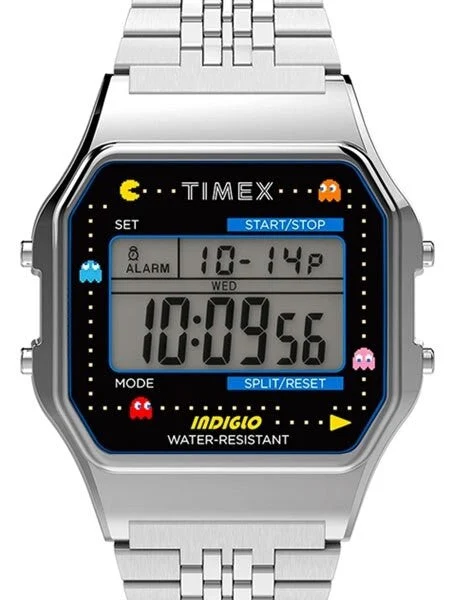 Timex PAC-MANâ¢ 34mm Stainless Steel Bracelet Watch #TW2U31900YB kol saati