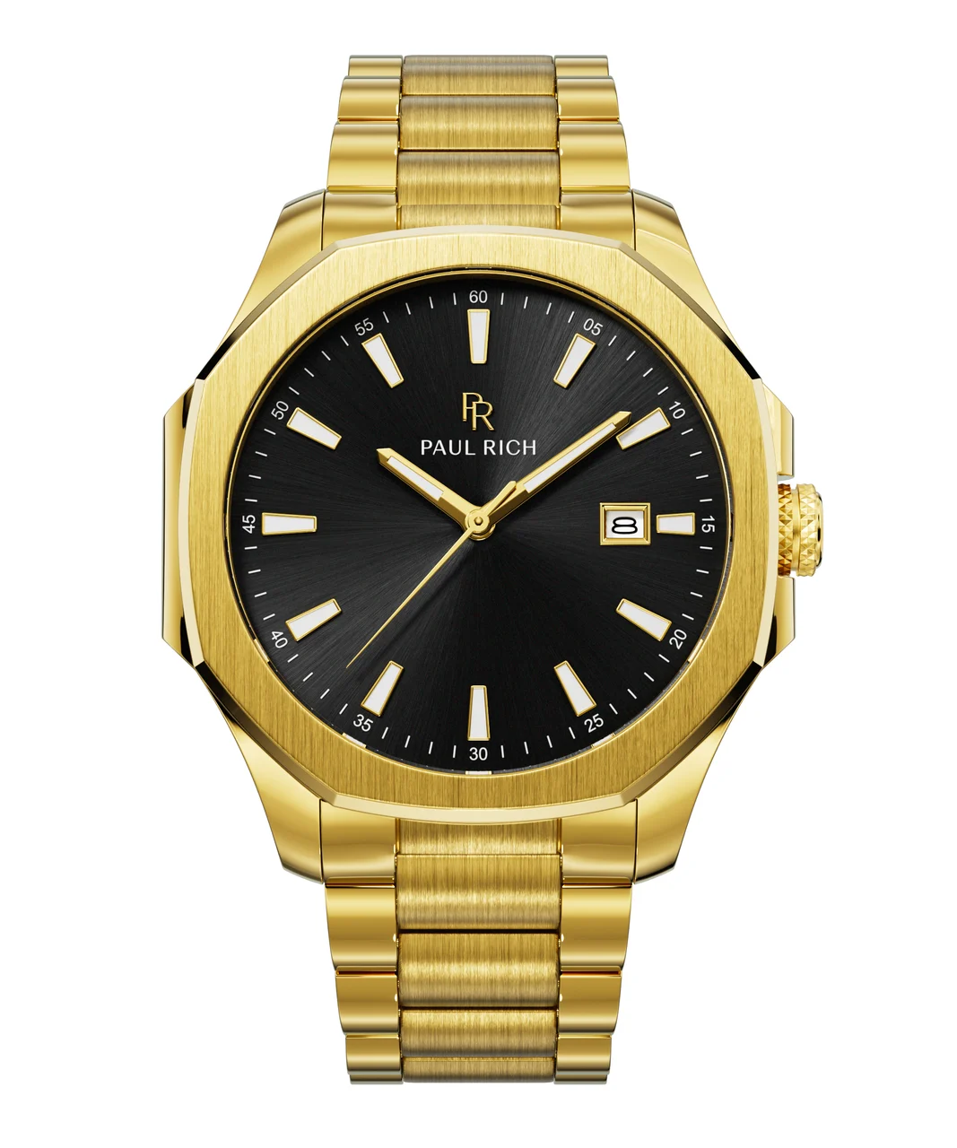 Paul Rich Mercer PR180GBlackSunray - Gold 40 mm kol saati