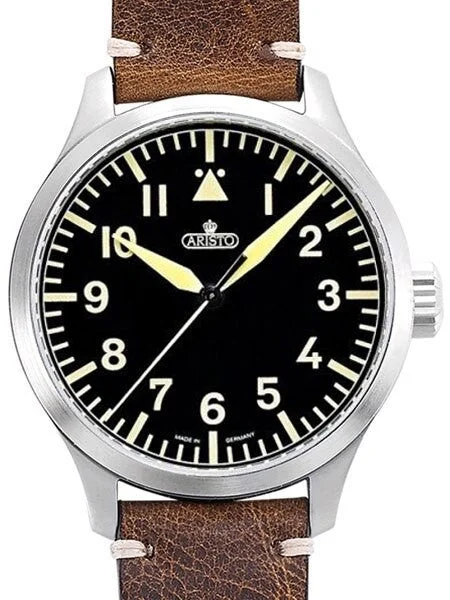 Aristo Swiss ETA Automatic Vintage Aviator Watch with Sapphire Crystal #7H96 kol saati