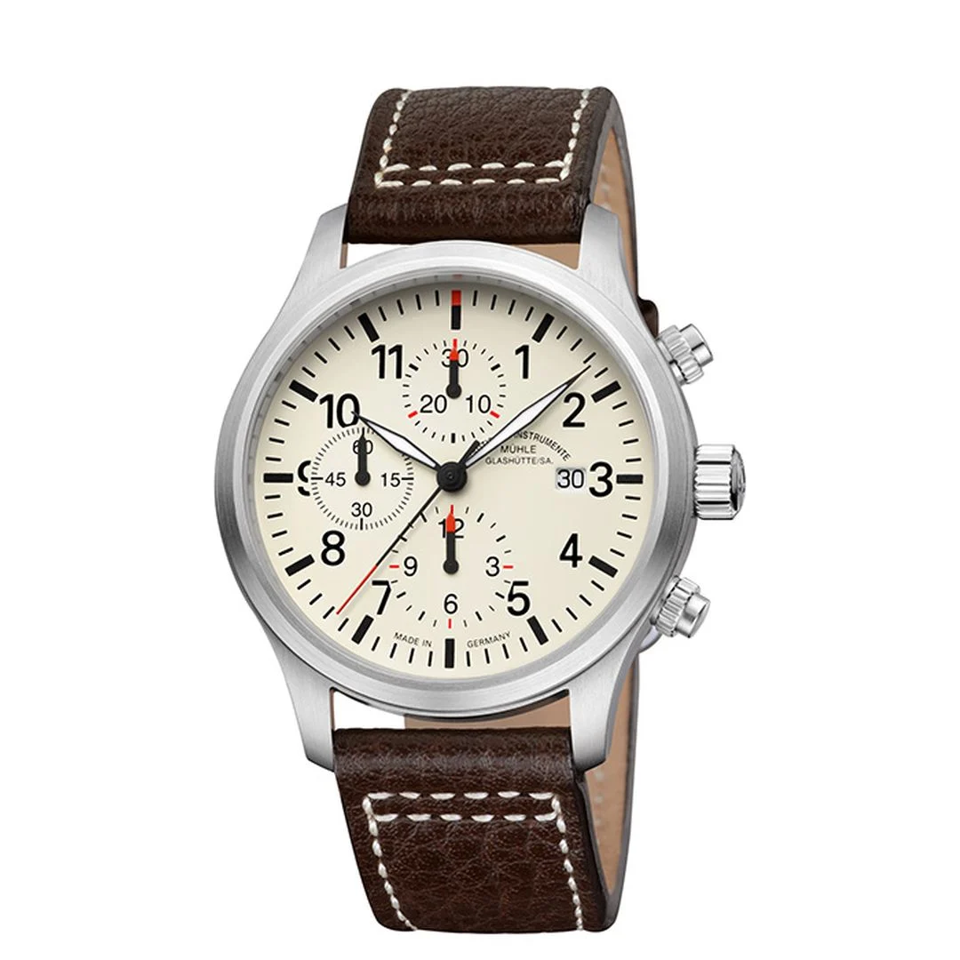 Muhle Glashutte MGPTERRASP1CH37-77-LB 44 mm kol saati