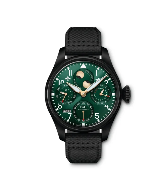 IWC Big Pilots Watch Perpetual Calendar Edition Racing Green IW503005 kol saati