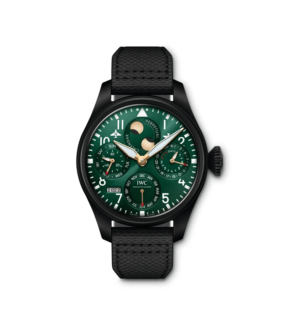 IWC Big Pilots Watch Perpetual Calendar Edition Racing Green IW503005 46.5 mm kol saati