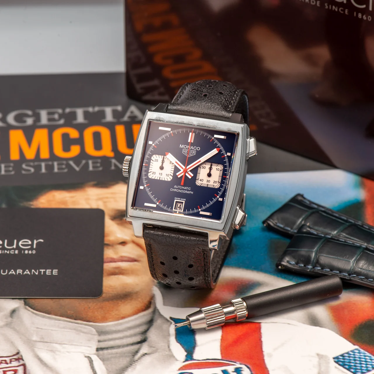 Tag Heuer TAG HEUER, REF. CAW211A, MONACO, 40TH ANNIVERSARY, TRIBUTE TO STEVE MCQUEEN, No. 0002/1000, STEEL kol saati