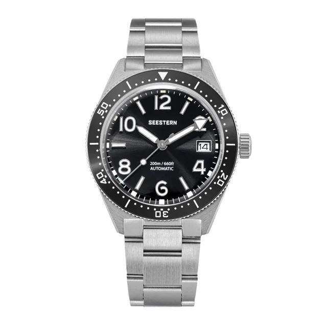 Sugess Seestern S434-2 Stainless-Steel Black Dial Professional Dive kol saati