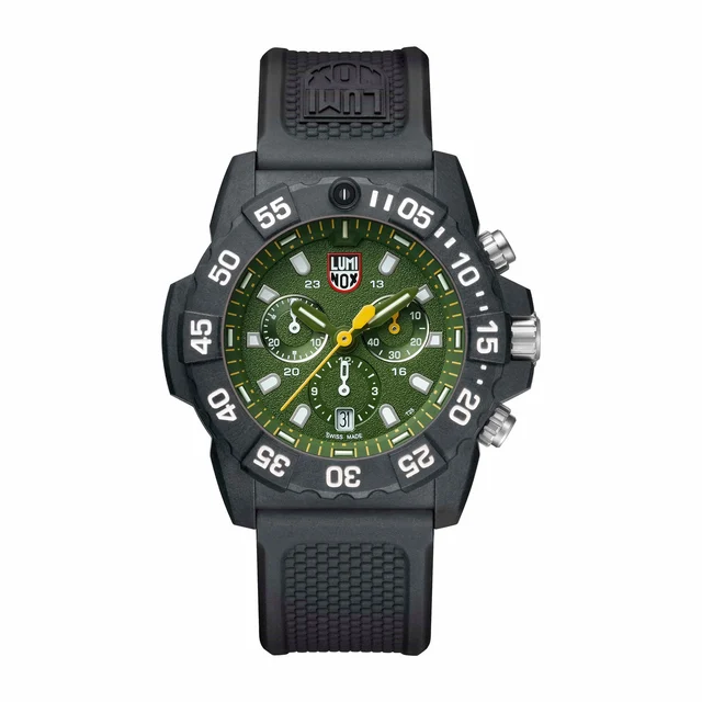 Luminox Navy SEAL Chronograph, 45mm, Military Dive Watch, Green XS.3597 kol saati